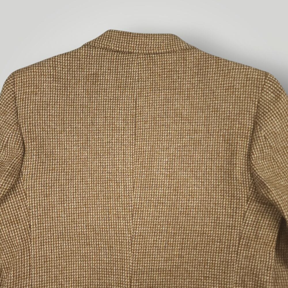 Vtg 80s Ivy Style Tweed Wool Barleycorn Sport Coat Mens 40R Elbow Patch Pocket - Picture 11 of 12